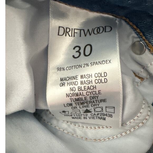 Driftwood Festival Lulu's Denim Cut Off Shorts 30" Waist 4.5" Inseam - Picture 3 of 6